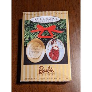 NEW 1997 Victorian Christmas Barbie Collection Hallmark Keepsake Locket Ornament